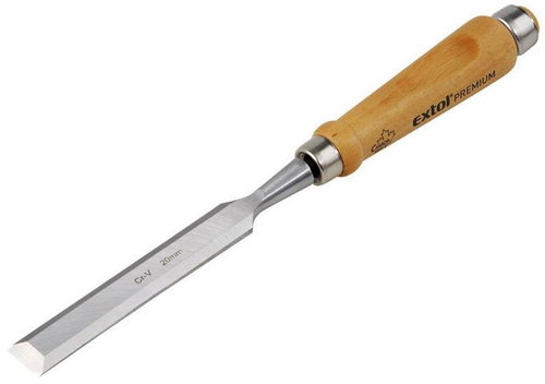 Extol Premium (8812320) with quality beech handle, 20 mm, length 280 mm, CrV - Carving Chisel - Main image