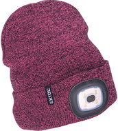 EXTOL LIGHT Cap with headlamp 4×45 lm, purple/black UNI - Winter Hat