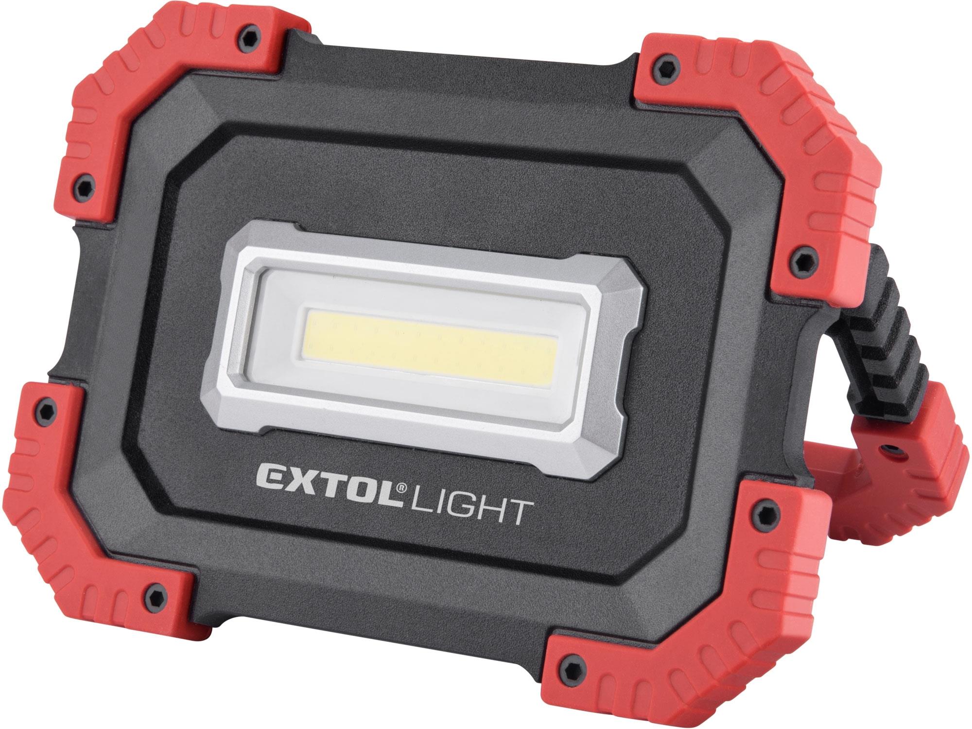 EXTOL LIGHT LED reflektor, 1000 lm, USB töltés powerbankkal