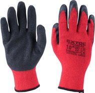 EXTOL PREMIUM Cotton gloves, semi-wet latex, size 10" - Work Gloves