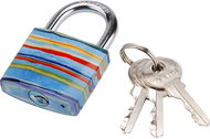 EXTOL CRAFT Cast iron padlock, coloured, 38 mm - Padlock