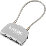 EXTOL CRAFT Combination lock with three-digit code, cable length 150 mm - Cable Lock
