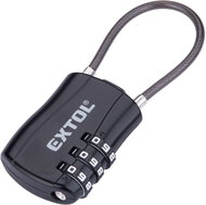 EXTOL CRAFT Zámek kombinační kovový s trojmíst. kódem, délka lanka 110 mm 957005 - Padlock