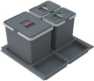 Elletipi METROPOLIS built-in pull-out basket 15+6+6 l - Rubbish Bin