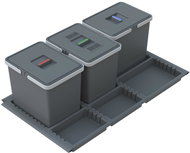 Elletipi METROPOLIS pull-out built-in basket 15+15+15 l - Rubbish Bin