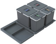 Elletipi METROPOLIS built-in pull-out basket 15+15+6+6+6 l - Rubbish Bin