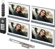 EMOS Sada videotelefonu EM-10AHD pro 4 účastníky s elektronickým zámkem otevřeno/zavřeno - Videotelefon