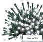 EMOS LED Christmas icicles, 10 m, indoor and outdoor, cool white, programs - Light Chain