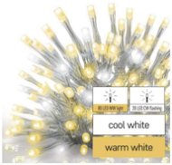 EMOS Standard LED lánc villogó - jégcsapok, 2,5 m, kültéri, meleg/hideg fehér - Fényfüzér