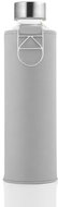 EQUA glass bottle with leatherette cover Mismatch Grey Dove 750 ml - Drinking Bottle