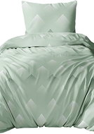 4sleep Bavlněný satén 140 × 220, 70 × 90, Kostka šedá 5079C - Bed Linen