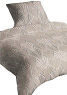 4sleep Bavlněný satén 140 × 200, 70 × 90, Šupiny béžové 4803B - Bed Linen