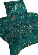 4sleep Cotton satin 140 × 220, 70 × 90, Scales green 4803D - Bed Linen