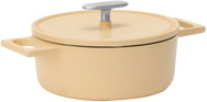 FABINI Kastrol litinový smaltovaný Mattia 3.0 Standard, 20 cm (2 l), lesklý krémový s poklicí - Casserole Pot
