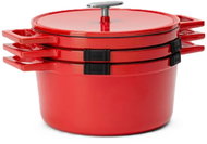 FABINI Sada litinového nádobí Mattia 3.0 Standard, 26 cm, 4 díly, stohovatelná, lesklá červená - Cookware Set