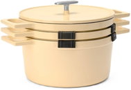 FABINI Sada litinového nádobí Mattia 3.0 Standard, 26 cm, 4 díly, stohovatelná, lesklá krémová - Cookware Set