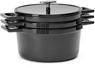 FABINI Sada litinového nádobí Mattia 3.0 Standard, 26 cm, 4 díly, stohovatelná, lesklá černá - Cookware Set
