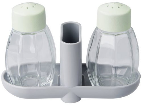 FACKELMANN Salt + Pepper + Toothpicks in Condiments Tray - Condiments Tray - Main image