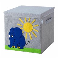 Lifeney Aufbewahrungsbox mit Deckel Elefant und Sonne, 33 × 33 × 33 cm - Aufbewahrungsbox