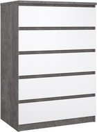 FALCO Chest of drawers SIMPLICITY 231 concrete/white gloss - Chest of Drawers