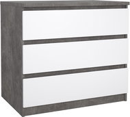 FALCO Chest of drawers SIMPLICITY 235 concrete/white gloss - Chest of Drawers