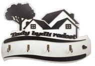 Falixen - Keyring "Here lives joy" white - Key Holder