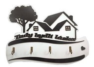 Falixen - Keyring "Here lives love" white - Key Holder