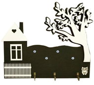 Falixen - Keyring "Tree and owl "black - Key Holder