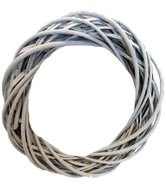 Falixen - Wicker wreath grey 35cm - Decoration