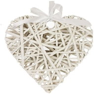Falixen - Wicker heart white 35cm - Decoration
