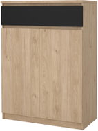 FALCO Botník Simplicity 209 jackson hickory/černý - Shoe Rack