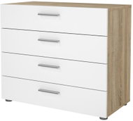 FALCO Pedro 505 Chest of Drawers Sonoma Oak/White Gloss - Chest of Drawers