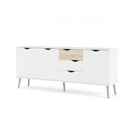 FALCO Komoda Retro 454 bílá/dub sonoma - Chest of Drawers