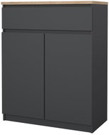 FALCO Komoda Simplicity 234 šedá/jackson hickory - Chest of Drawers