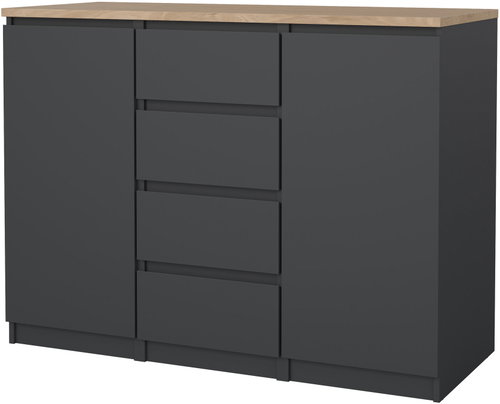 FALCO Komoda Simplicity 236 šedá/jackson hickory Main image FALCO Komoda Simplicity 236 šedá/jackson hickory - Chest of Drawers - Main image