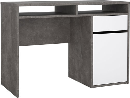 FALCO Felix 488, concrete / white gloss - Writing Desk - Main image
