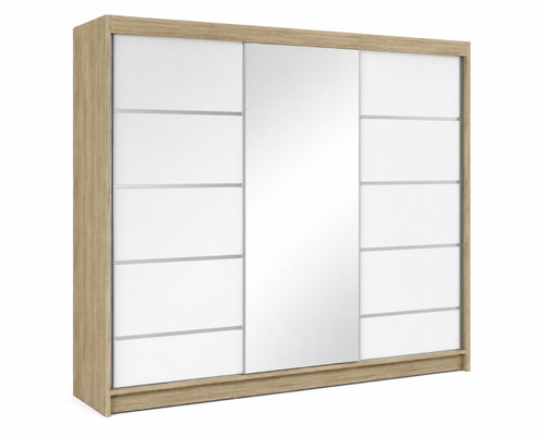 Falco Debora VI 200 cm Sonoma Oak/White - Wardrobe - Main image