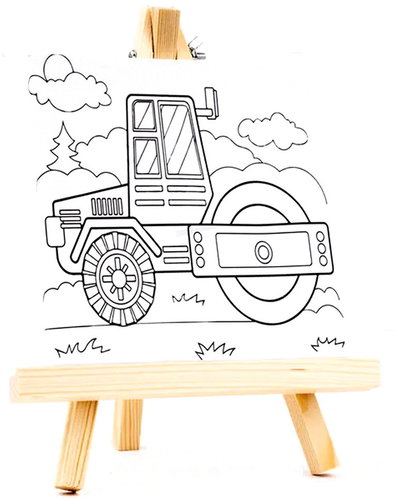 FANDY Canvas with pattern and easel 176074 - Art Canvas - Main image