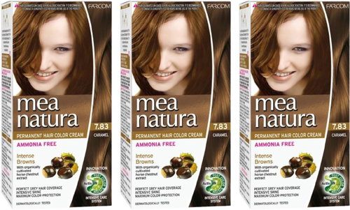 Farcom Mea Natura bez amoniaku 7.83 - Karamel 60 ml, 3 ks - Hair Dye - Main image