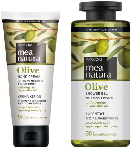 Mea Natura Olivový sprchový gel 300 ml + krém na ruce výživa a hydratace 100 ml - Cosmetic Set - Main image