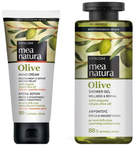 Mea Natura Olivový sprchový gel 300 ml + krém na ruce výživa a regenerace 100 ml - Cosmetic Set - Main image