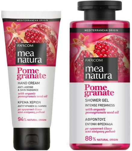 Mea Natura Sprchový gel granátové jablko 300 ml + krém na ruce granátové jablko 100 ml - Cosmetic Set - Main image