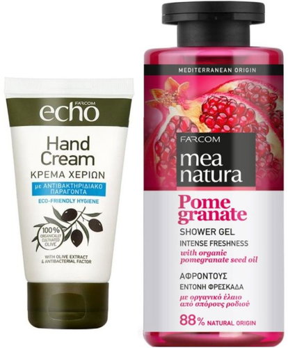 Mea Natura Sprchový gel granátové jablko 300 ml + krém na ruce antibakteriální 75 ml - Cosmetic Set - Main image