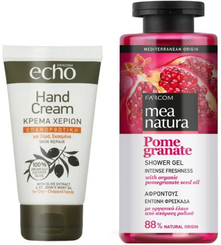 Mea Natura Sprchový gel granátové jablko 300 ml + krém na ruce regenerace 75 ml - Cosmetic Set - Main image