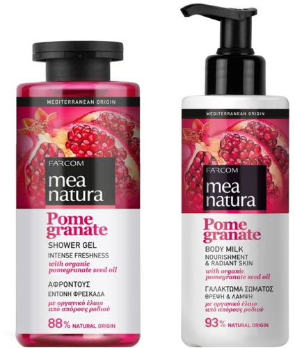 Mea Natura Sprchový gel granátové jablko 300 ml + tělové mléko 250ml - Cosmetic Set - Main image