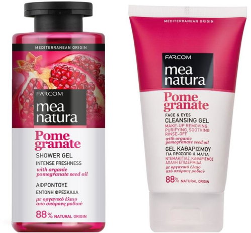 Mea Natura Sprchový gel granátové jablko 300 ml + čistící gel 150 ml - Cosmetic Set - Main image