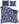 Faro Cotton satin bed linen 140 × 200 cm, 70 × 90 cm Flowers blue print