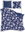 Faro Cotton satin bed linen 140 × 200 cm, 70 × 90 cm Flowers blue print