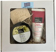 Farcom Olivový krém na tělo 250 ml + Peelingový gel na obličej gr. jablko 100 ml + Olivové mýdlo - Cosmetic Gift Set