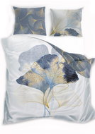 Faro Cotton satin bed linen 140 × 200 + 70 × 90 cm Ginko grey - Bed Linen
